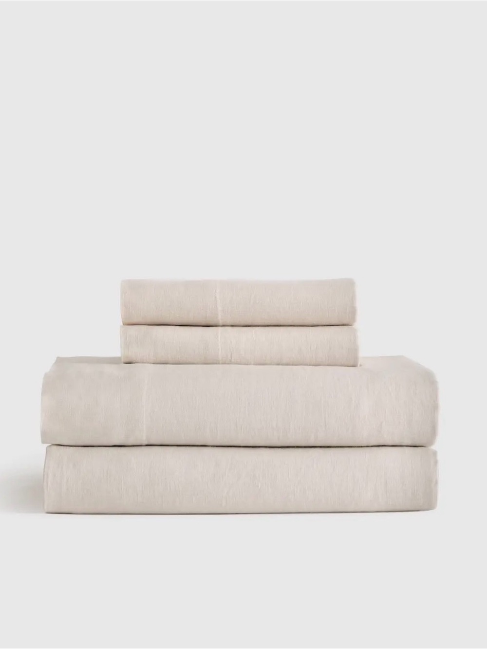 Quince European Linen Sheet Set in Sand (King)
